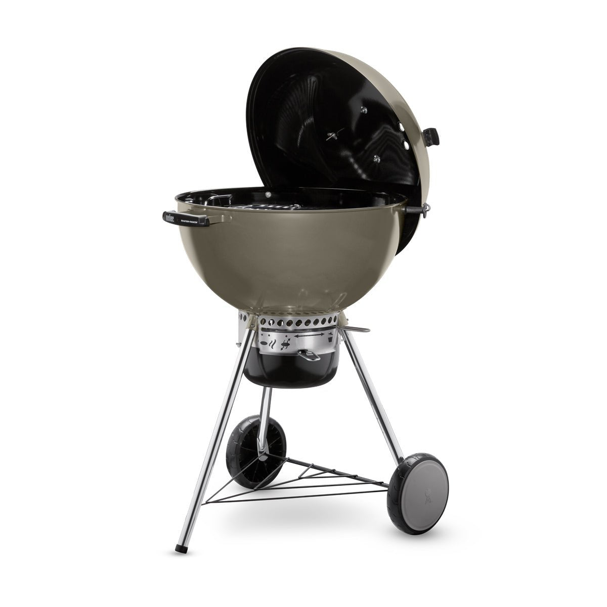 Weber Master Touch GBS C-5750 57cm Charcoal BBQ – Smoke Grey – Free Weber Rapidfire Chimney Charcoal Starter Set Included